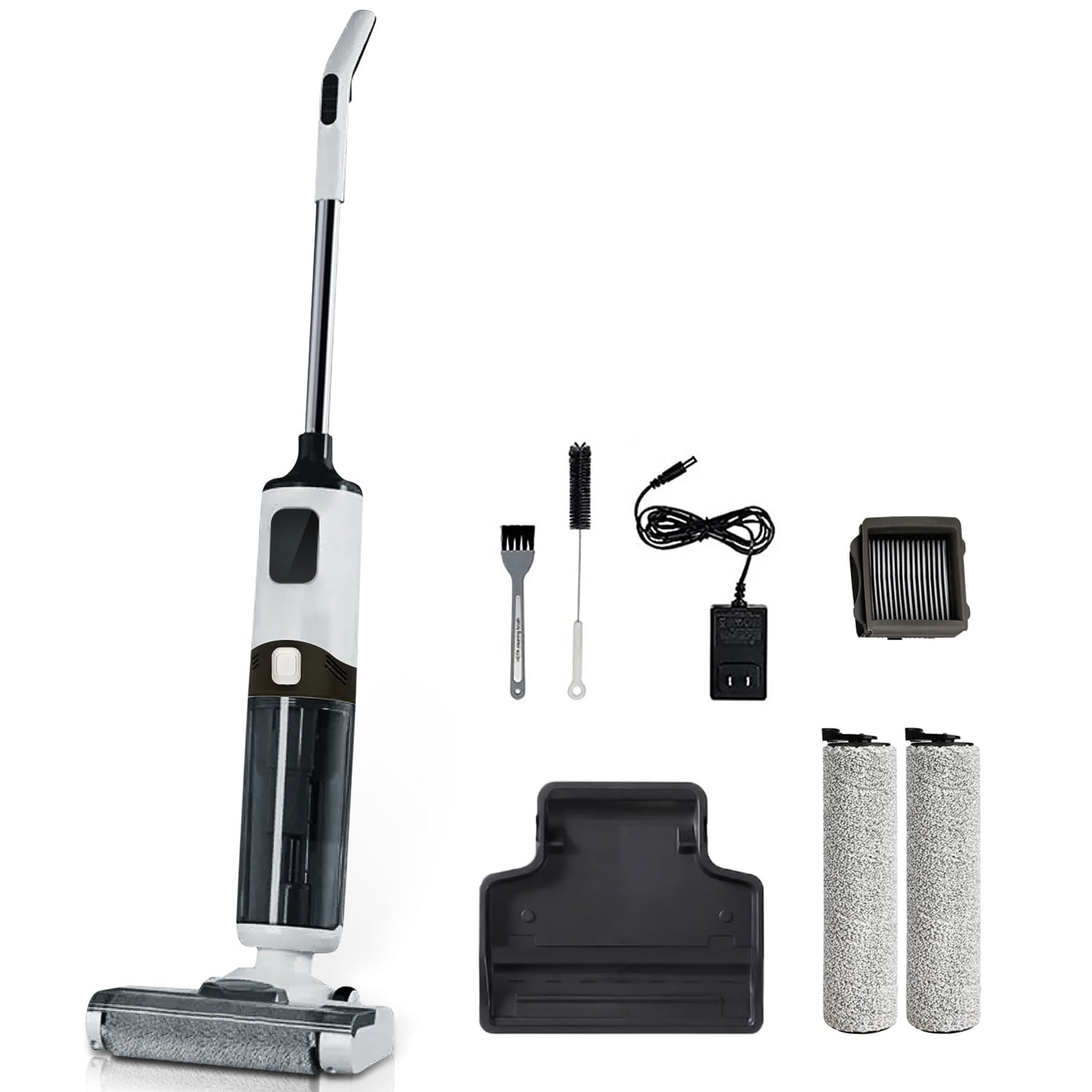 Tovendor Cordless Wet/Dry Vacuum Cleaner And Hard-floor And Carpet Washer With Multi-Surface Cleaning Solution,15000Pa Suction, Self-Dry And Cleaning